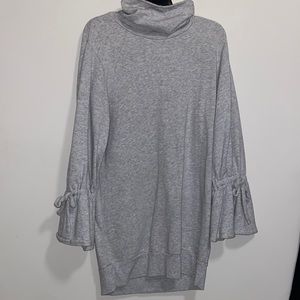 Express One Grey Sweatshirt Dress
